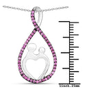 0.50 Carat Created Ruby .925 Sterling Silver Pendant-4