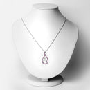 0.50 Carat Created Ruby .925 Sterling Silver Pendant-5