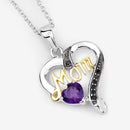 0.48 Carat Genuine Amethyst and Black Spinel .925 Sterling Silver Pendant-9