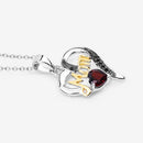0.55 Carat Genuine Garnet and Black Spinel .925 Sterling Silver Pendant-10