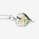 0.49 Carat Genuine Peridot and Black Spinel .925 Sterling Silver Pendant-10