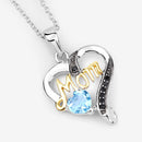 0.57 Carat Genuine Swiss Blue Topaz and Black Spinel .925 Sterling Silver Pendant-9