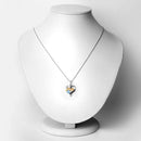 0.57 Carat Genuine Swiss Blue Topaz and Black Spinel .925 Sterling Silver Pendant-6