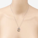 0.12 Carat Genuine Blue Sapphire .925 Sterling Silver Pendant-12