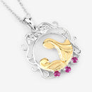 0.14 Carat Genuine Ruby .925 Sterling Silver Pendant-9