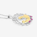 0.14 Carat Genuine Ruby .925 Sterling Silver Pendant-10