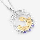 0.11 Carat Genuine Tanzanite .925 Sterling Silver Pendant-9