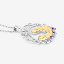 0.11 Carat Genuine Tanzanite .925 Sterling Silver Pendant-10