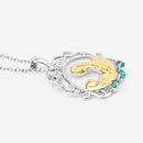 0.09 Carat Genuine Emerald .925 Sterling Silver Pendant-10
