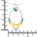 0.15 Carat Genuine Emerald .925 Sterling Silver Pendant-7