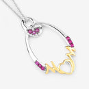 0.18 Carat Genuine Ruby .925 Sterling Silver Pendant-9