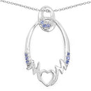 0.18 Carat Genuine Tanzanite .925 Sterling Silver Pendant-3
