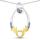 0.18 Carat Genuine Tanzanite .925 Sterling Silver Pendant-5