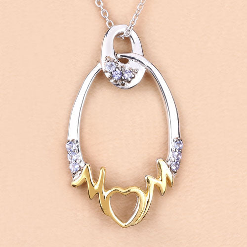 0.18 Carat Genuine Tanzanite .925 Sterling Silver Pendant