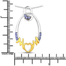 0.18 Carat Genuine Tanzanite .925 Sterling Silver Pendant-7