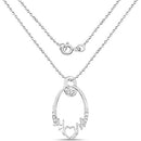 0.14 Carat Genuine White Diamond .925 Sterling Silver Pendant-4