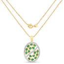 2.24 Carat Genuine Emerald .925 Sterling Silver Pendant-5