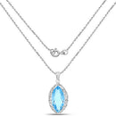 8.22 Carat Genuine Swiss Blue Topaz .925 Sterling Silver Pendant-4