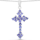 2.00 Carat Genuine Tanzanite .925 Sterling Silver Pendant-2