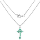 2.00 Carat Genuine Zambian Emerald .925 Sterling Silver Pendant-4