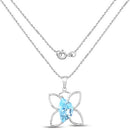 10.58 Carat Genuine Swiss Blue Topaz .925 Sterling Silver Pendant-5