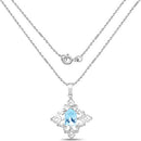 6.10 Carat Genuine Swiss Blue Topaz .925 Sterling Silver Pendant-4