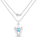 5.68 Carat Genuine Swiss Blue Topaz .925 Sterling Silver Pendant-4