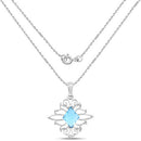 5.15 Carat Genuine Swiss Blue Topaz .925 Sterling Silver Pendant-4