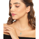 18K Yellow Gold Plated 0.84 Carat Genuine Emerald .925 Sterling Silver Pendant-13