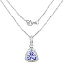 0.69 Carat Genuine Tanzanite .925 Sterling Silver Pendant-5