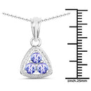 0.69 Carat Genuine Tanzanite .925 Sterling Silver Pendant-6