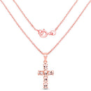 14K Rose Gold Plated 2.58 Carat Genuine Morganite .925 Sterling Silver Pendant-4