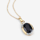 7.50 Carat Genuine Black Sapphire .925 Sterling Silver Pendant-9