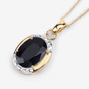 7.50 Carat Genuine Black Sapphire .925 Sterling Silver Pendant-10