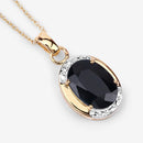 7.50 Carat Genuine Black Sapphire .925 Sterling Silver Pendant-12