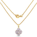 14K Yellow Gold Plated 2.58 Carat Genuine Tanzanite .925 Sterling Silver Pendant-5