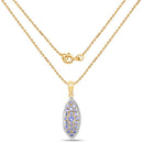 14K Yellow Gold Plated 1.56 Carat Genuine Tanzanite .925 Sterling Silver Pendant-4