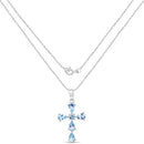 2.72 Carat Genuine Blue Topaz .925 Sterling Silver Pendant-2