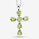 2.24 Carat Genuine Peridot .925 Sterling Silver Pendant-3