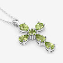 2.24 Carat Genuine Peridot .925 Sterling Silver Pendant-4