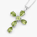 2.24 Carat Genuine Peridot .925 Sterling Silver Pendant-6