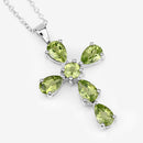 2.24 Carat Genuine Peridot .925 Sterling Silver Pendant-8