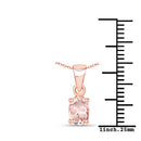 0.70 Carat Genuine Morganite .925 Sterling Silver Pendant-7