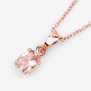 0.70 Carat Genuine Morganite .925 Sterling Silver Pendant-9