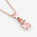 0.70 Carat Genuine Morganite .925 Sterling Silver Pendant-10