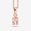 0.70 Carat Genuine Morganite .925 Sterling Silver Pendant-13