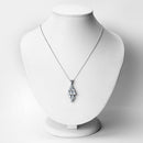 2.20 Carat Genuine Aquamarine .925 Sterling Silver Pendant-5