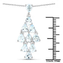 2.20 Carat Genuine Aquamarine .925 Sterling Silver Pendant-6