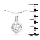 1.52 Carat Genuine White Cubic Zirconia .925 Sterling Silver Pendant-6