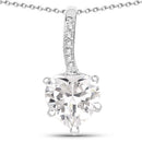 4.46 Carat Genuine White Cubic Zirconia .925 Sterling Silver Pendant-4